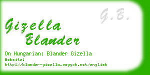gizella blander business card
